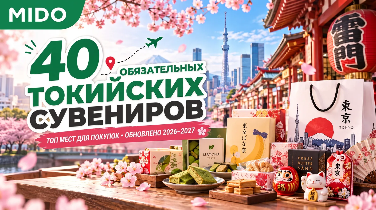 40 обязательных сувениров из Токио с популярными местами покупки. Обновление 2026–2027