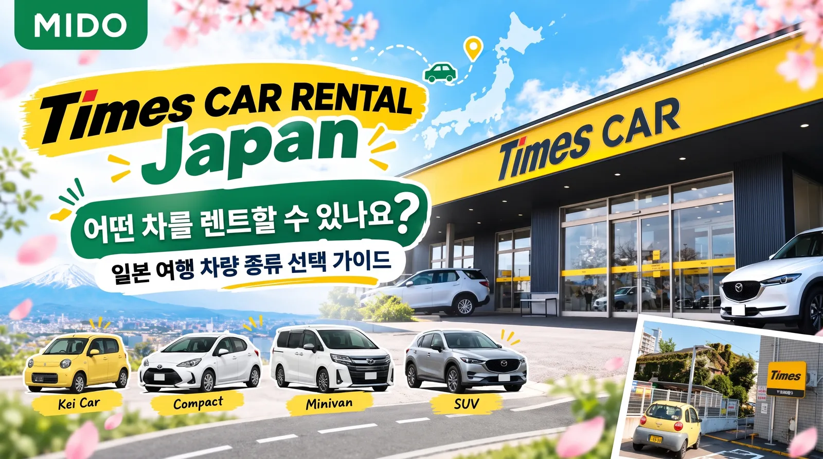 Times CAR RENTAL Japan에서는 어떤 차량을 렌트할 수 있나요? 일본 여행을 위한 차량 유형 선택 가이드