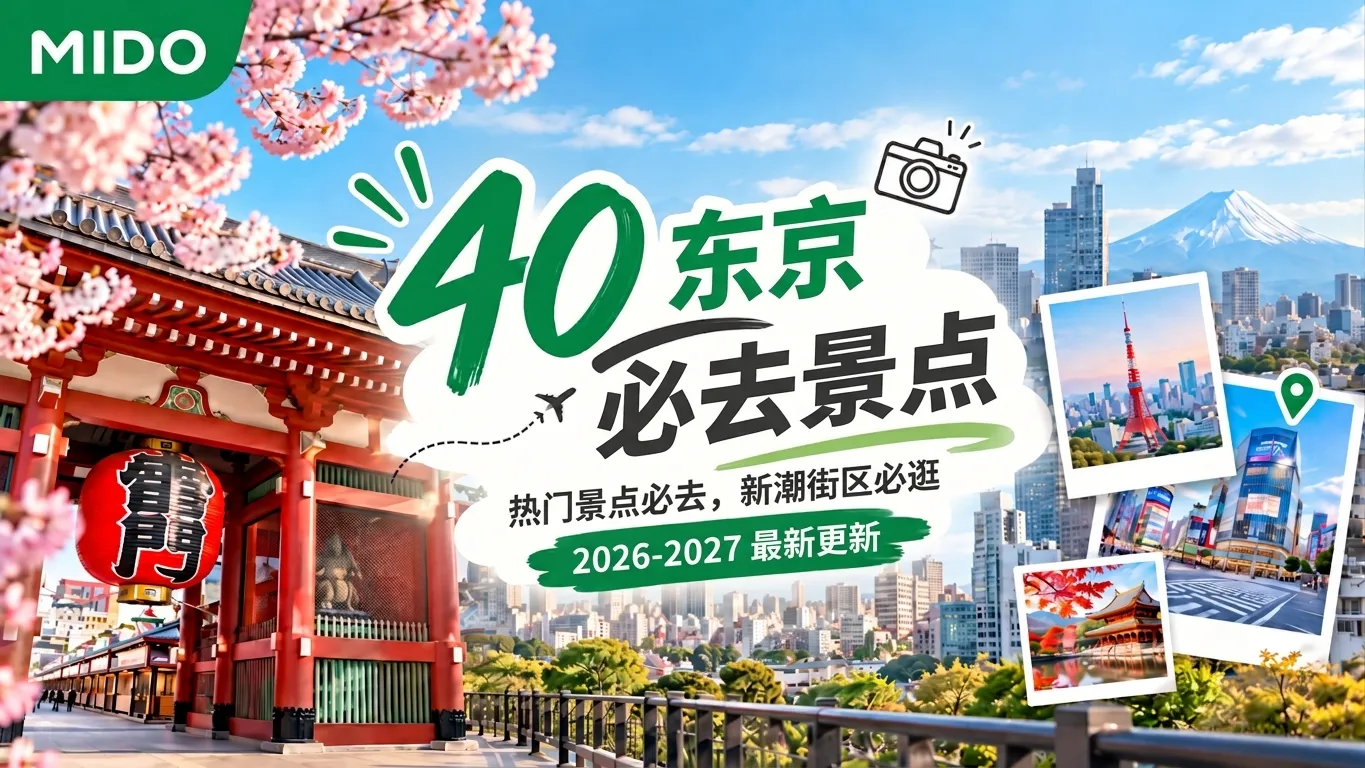 40个东京景点 必去热门地 新街区必体验 2026-2027最新更新