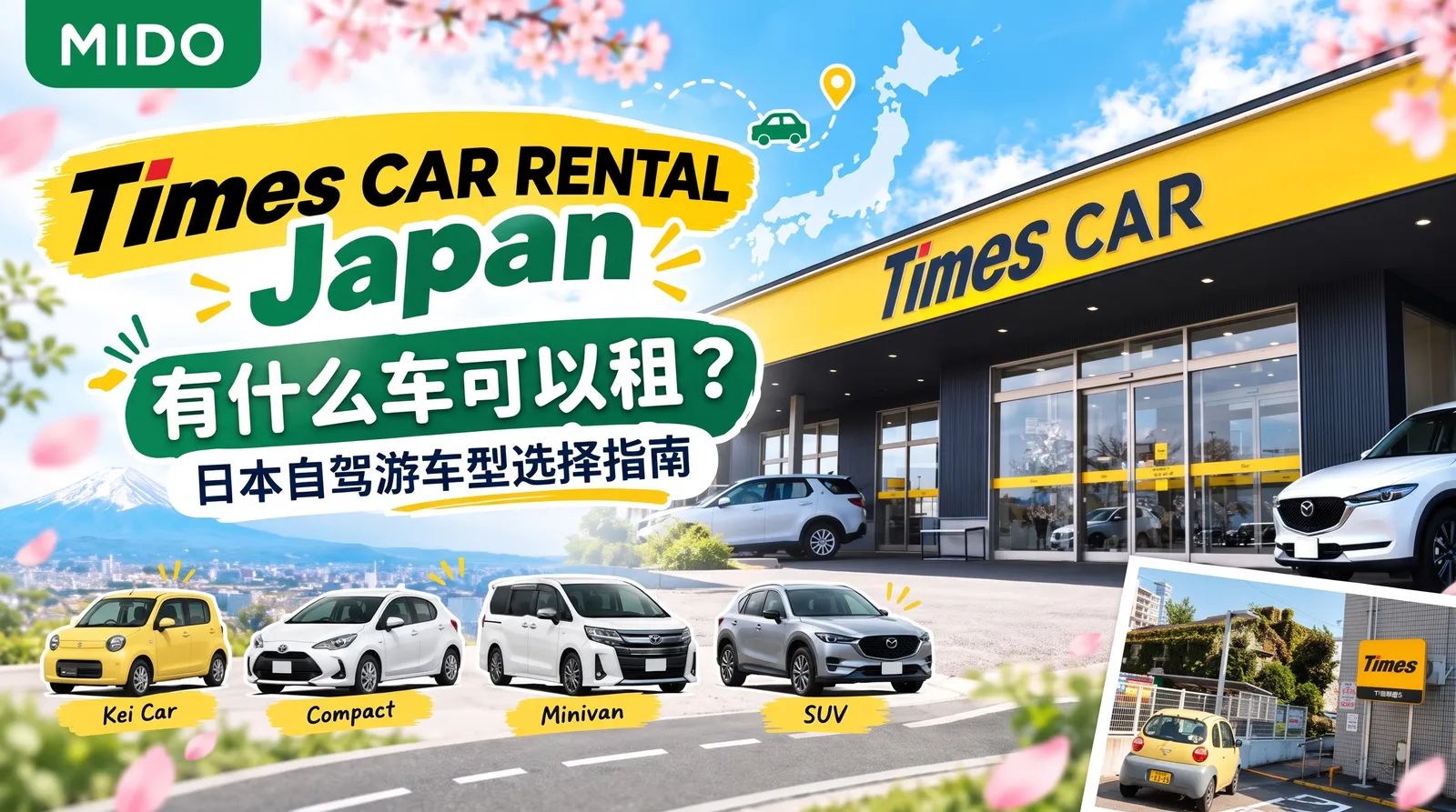 Times CAR RENTAL Japan 有什么租车选择?日本租车车型选择指南