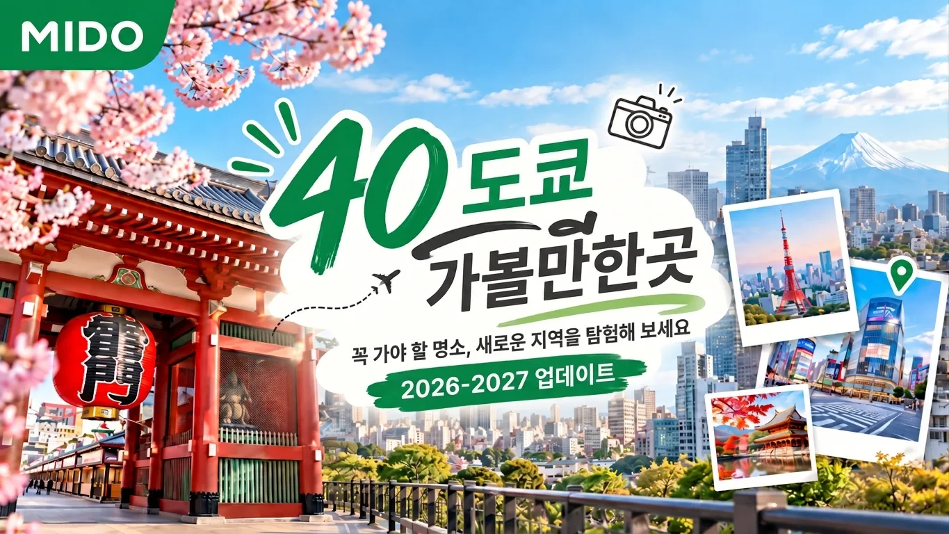 도쿄 40개 명소 필수 방문지 신흥 지구 꼭 가봐야 할 2026-2027 최신 정보