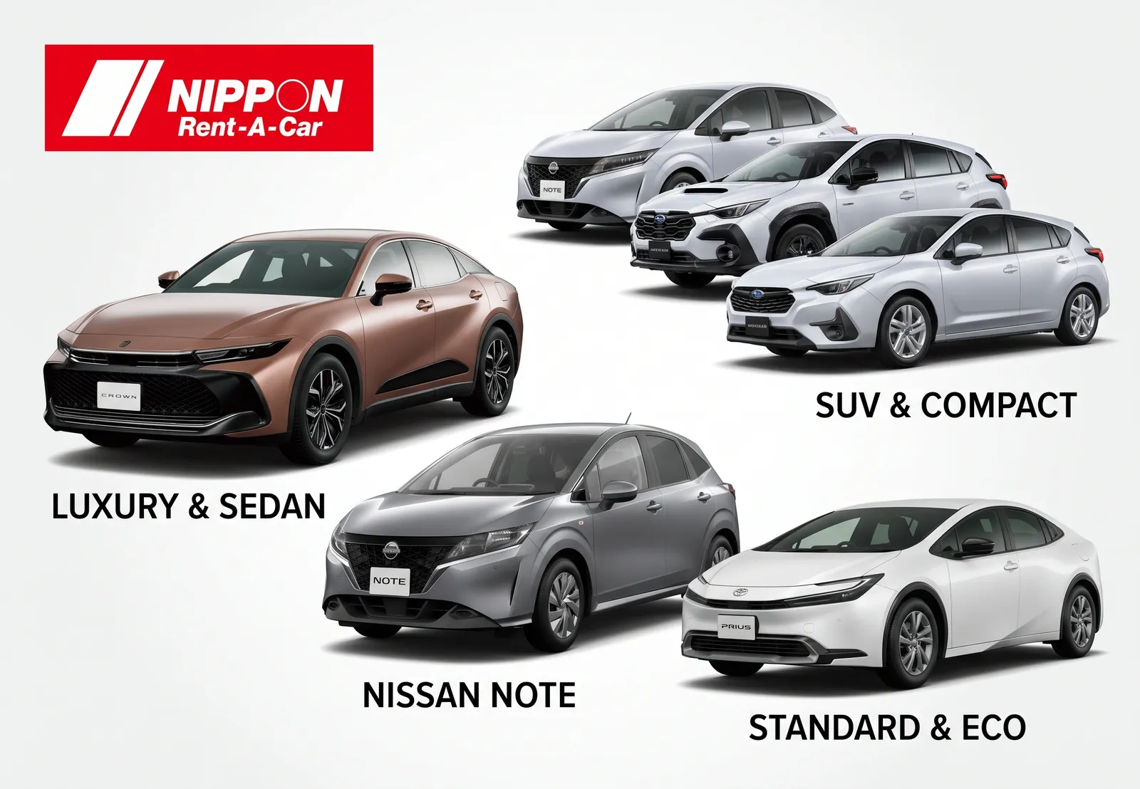 Nippon Rent-A-Car มีรถประเภทไหนให้เลือกบ้าง